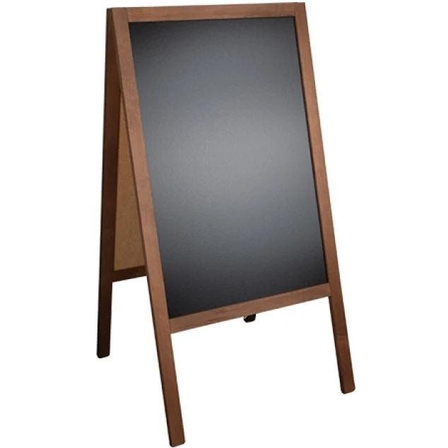 Krijtstoepbord | Hout | Bruin | 610x630x1180(h)mm EMGA, Zakelijke goederen, Horeca | Keukenapparatuur, Nieuw in verpakking, Verzenden