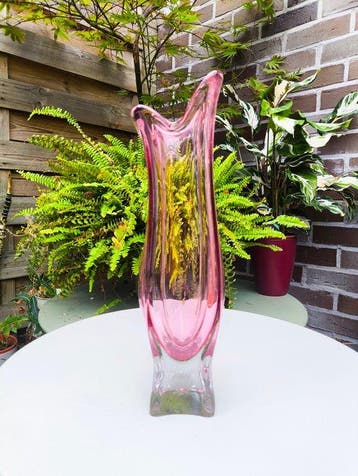 Vase - Cristal - verre dart au style bohème, Antiquités & Art