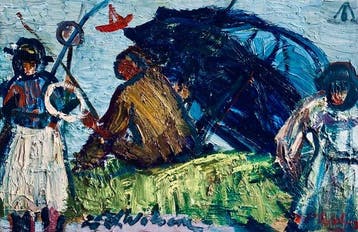 Henry Victor Wolvens (1896-1977) - Lijnvisser in Damme, Antiek en Kunst