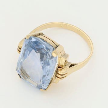 Ring - 18 karaat Geel goud - Saffier