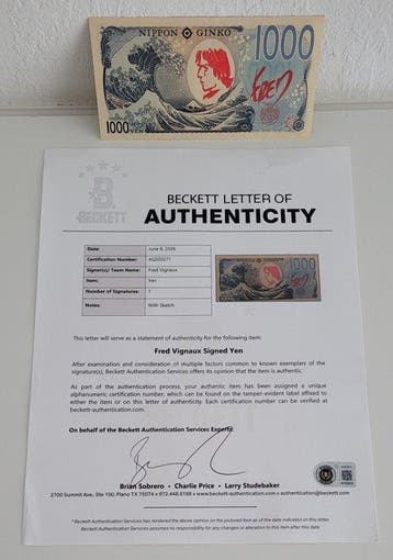 Thorgal - Fred Vignaux - Autograph, Drawing, 1000 Japanese