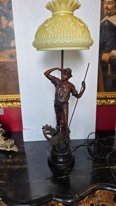 Lamp - Legering - Beeldlamp zamak, Antiquités & Art, Curiosités & Brocante