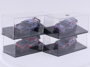 Schaal 1:43 IXO Models set van 4 Hyundai i20 coupe WRC no..., Ophalen of Verzenden