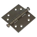 Kogellagerscharnier 8989 mm rechte hoek brons, Ophalen of Verzenden
