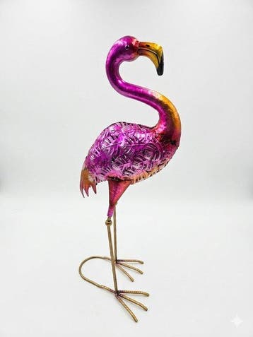 Flamingo - Beeldje - Staal