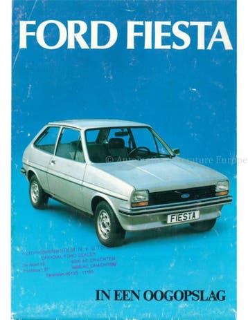 1978 FORD FIESTA INSTRUCTIEBOEKJE NEDERLANDS, Auto diversen, Handleidingen en Instructieboekjes