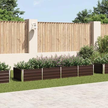vidaXL Plantenbak verhoogd 320x80x45 cm gegalvaniseerd staal, Verzenden, Nieuw