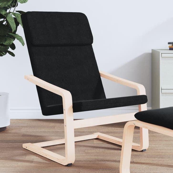 vidaXL Relaxstoel stof zwart, Huis en Inrichting, Fauteuils, Nieuw, Verzenden