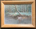 Constant ARTZ (1870-1951) - Moedereend met jongen, Antiquités & Art, Art | Peinture | Classique