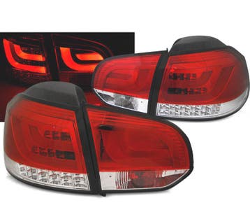 Feux Arrière Pour Volkswagen Vw Golf 6 08-12 Led Rouge Clair, Autos : Pièces & Accessoires, Éclairage, Verzenden