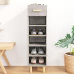 vidaXL Schoenenkast 30x35x105 cm bewerkt hout betongrijs, Verzenden, Nieuw