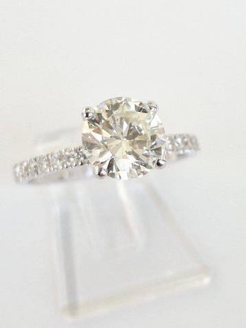 Verlovingsring - 14 karaat Witgoud - 1.71ct. tw. Diamant