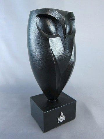 Figure - Gufo Nero Massonico - Résine