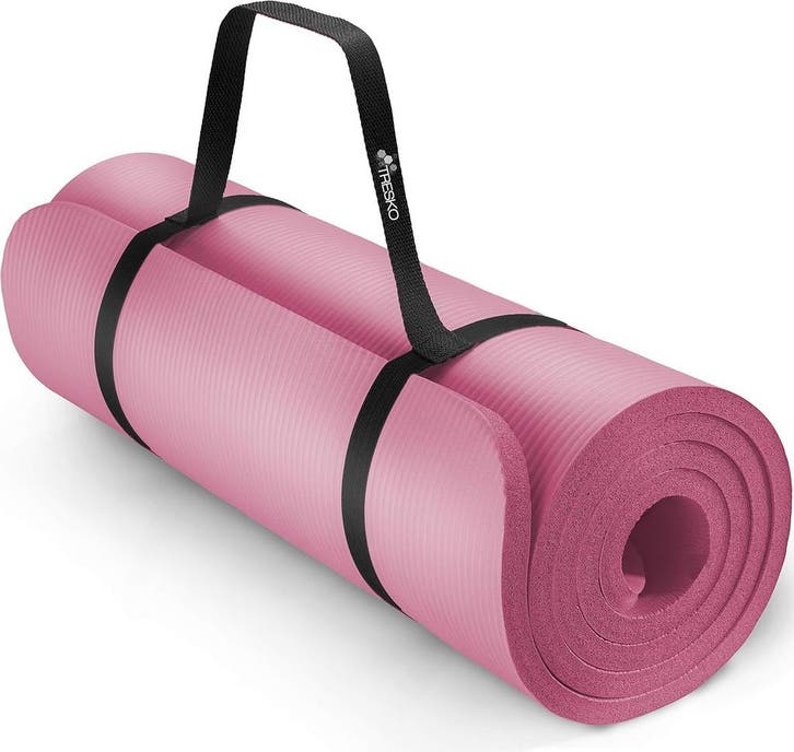 Yogamat - Fitness mat - Sportmat - Yoga mat extra dik - Roze, Sports & Fitness, Yoga & Pilates, Envoi