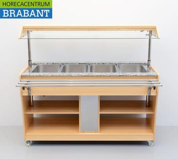 HCB Buffet chauffant mobile 4 x 1/1 GN 149,2 cm 230 V, Articles professionnels, Verzenden