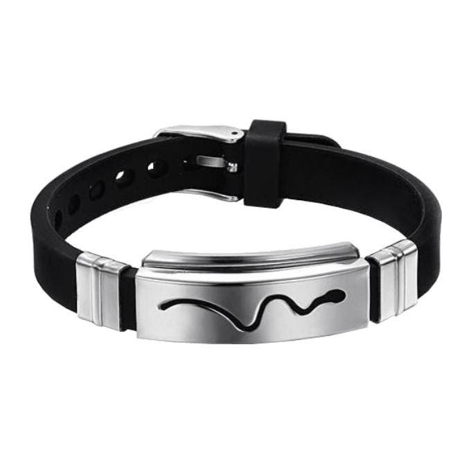 Fako Bijoux - Armband - RVS Siliconen - Slang, Handtassen en Accessoires, Armbanden, Verzenden