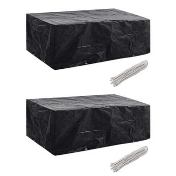 vidaXL Tuinmeubelhoezen 2 st 8 ogen 200x160x70 cm, Verzenden, Nieuw