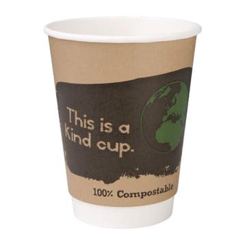 Composteerbare dubbelwandige koffiebekers 35,5cl | 500, Verzenden