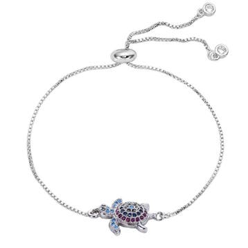 Fako Bijoux - Dames Armband Schildpadje Strass - Verstelbaar, Verzenden, Nieuw