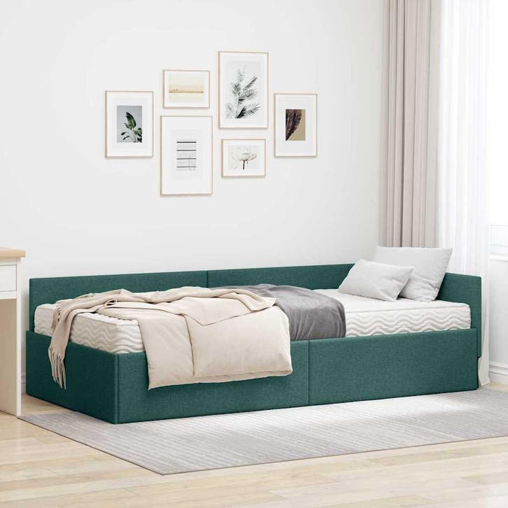 vidaXL Hoekbedframe met Matras Anders met hoofdeinde 2 pcs, Maison & Meubles, Chambre à coucher | Lits, Envoi