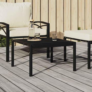vidaXL Tuintafel 60x60x35 cm staal zwart, Tuin en Terras, Verzenden, Nieuw