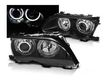 LED Angel Eyes koplamp Black geschikt voor BMW E46, Autos : Pièces & Accessoires, Verzenden