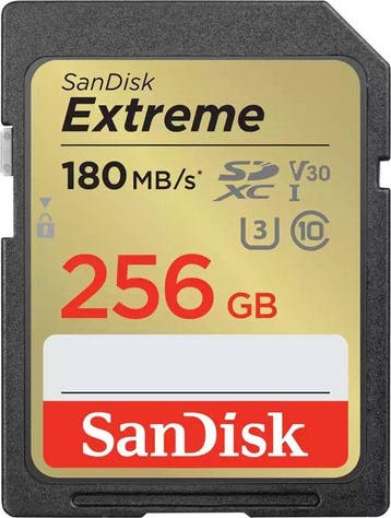SanDisk Extreme SDXC-kaart 256 GB Class 10 UHS-I Waterdicht, Audio, Tv en Foto, Foto | Geheugenkaarten, Verzenden, Nieuw