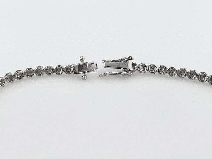 Armband - 14 karaat Witgoud - 2.97ct. tw. Diamant, Handtassen en Accessoires, Armbanden