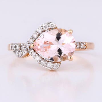 Zonder minimumprijs - Ring - 14 karaat Roségoud - 1.51ct., Nieuw