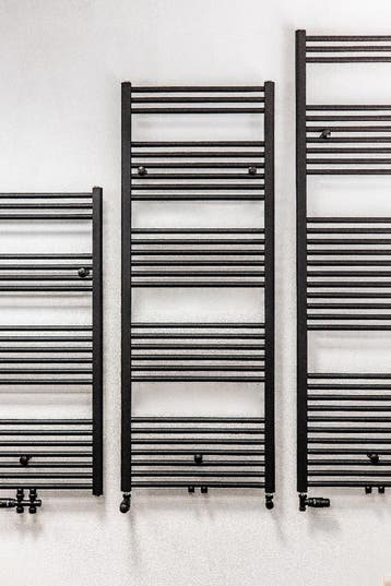 160x60 cm - 1072 Watt - Oppio Handdoekradiator - Zwart (RAL, Ophalen of Verzenden