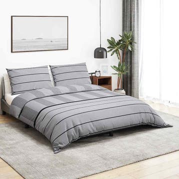 vidaXL Dekbedovertrekset 140x200 cm katoen grijs, Verzenden, Nieuw