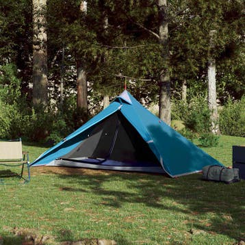 vidaXL Hangende tipi tent 1-persoons waterdicht blauw, Verzenden