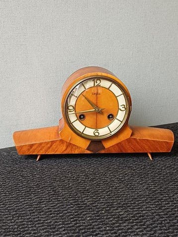 Tafelklok - FHS germany - Vintage - Mahonie - 1950-1960 -, Antiek en Kunst