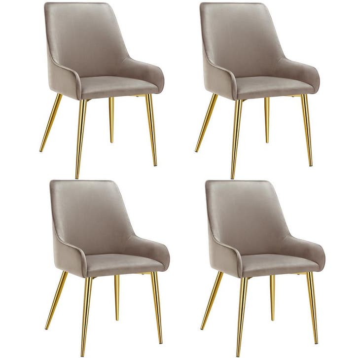 tectake Eetkamerstoel Avane, fluweeloptiek, draagkracht 120, Huis en Inrichting, Stoelen, Verzenden