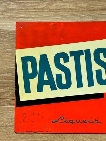 Pastis 51 - G.De Andreis Marseille 1957 - Plaque - Metaal