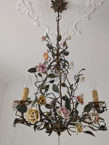 Lustre - Fer - Roselline en céramique