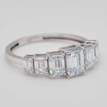 Zonder minimumprijs - Ring - 14 karaat Witgoud - 2.19ct. tw., Nieuw