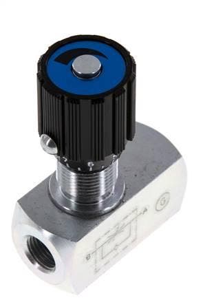 Limiteur de débit hydraulique avec clapet anti-retour G1/4, Verzenden