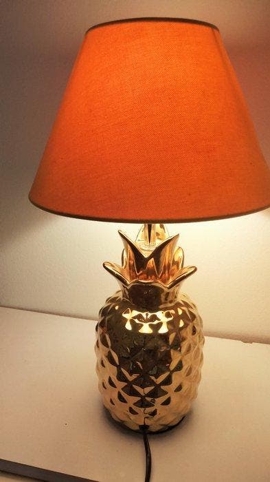 Artisan de époque - Tafellamp - Goudkleurige keramiek -, Antiquités & Art, Curiosités & Brocante