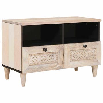 vidaXL TV Eenheden Wit 70 x 33 x 46 cm Bewerkt hout, Verzenden