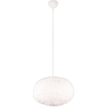 LED Hanglamp Trion Fluffy XL - Taupe synthetisch pluche, 1-l, Verzenden