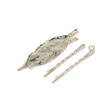 Haarspeld Duckklem en Schuifspeldjes 7cm – Bladvorm en, Handtassen en Accessoires, Nieuw