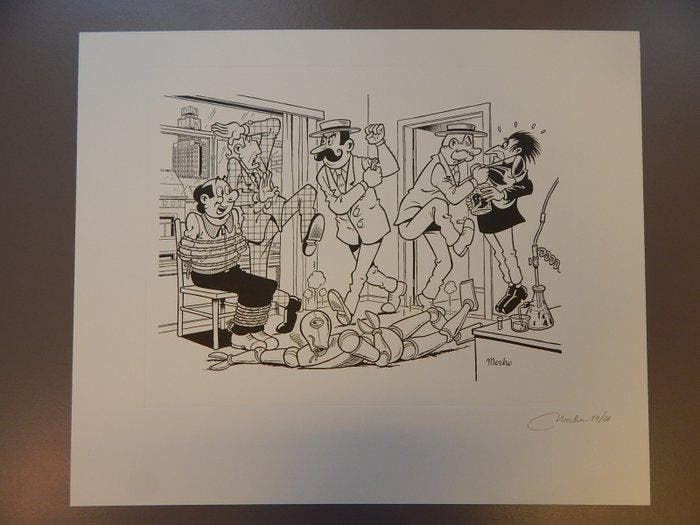 Merho - 1 Offset Print - De Kiekeboes - De Snor van Kiekeboe, Boeken, Stripverhalen