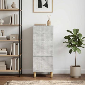 vidaXL Ladekast Betongrijs 33 x 34,5 x 90 cm Bewerkt hout, Huis en Inrichting, Verzenden, Nieuw
