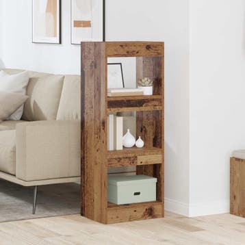 vidaXL Boekenkast 3-laags 40 x 30 x 103 cm Bewerkt hout Oud, Verzenden, Nieuw