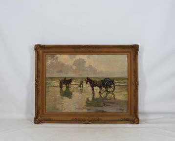 Ben Viegers (1886-1947) - Schelpenvissers-(Groot werk)
