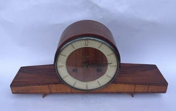 Pendule - Kienzle - Mid-century modern Hout, Glas, Messing -