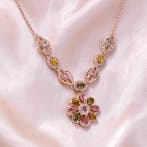 Sans prix de réserve - Collier Plaqué or Tourmaline - Topaze, Bijoux, Sacs & Beauté