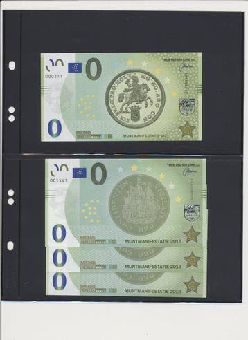 Europa. 0 Euro Banknote Various Years (50 banknotes) (Zonder