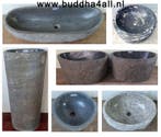 3500 natuursteen waskommen op voorraad, alle keuze!, Ophalen of Verzenden, Nieuw, Wasbak of Wastafel